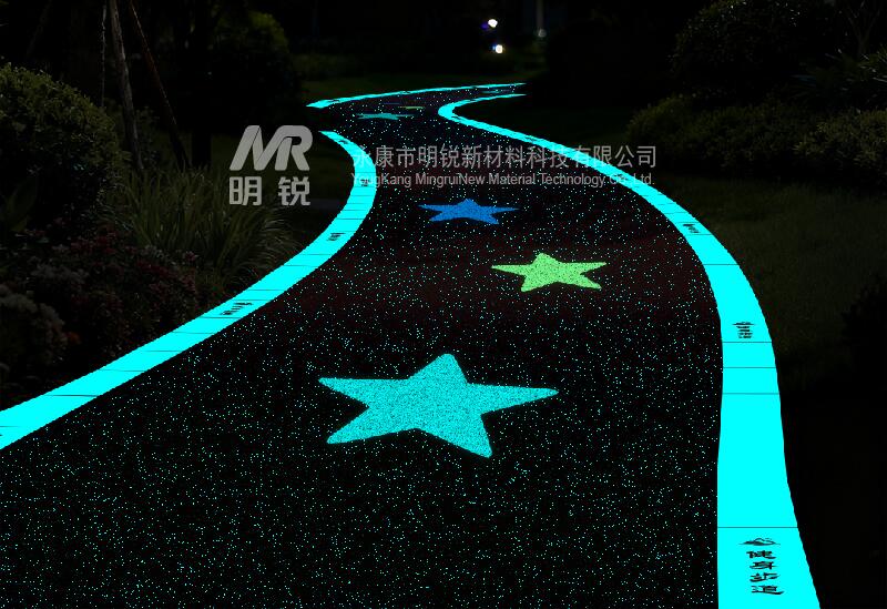 无机自发光颗粒:文旅夜光步道材料专业选择的核心指标与工程价值